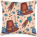 Thanksgiving 2022 Autumn Falling Leaves Throw Pillow by Unknown