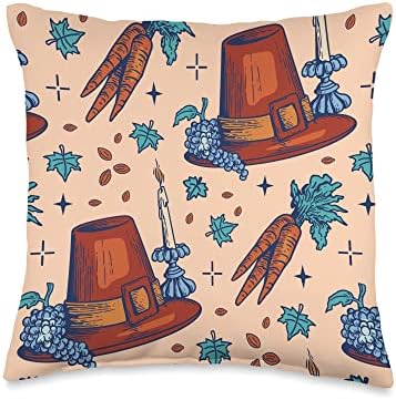 Thanksgiving 2022 Autumn Falling Leaves Throw Pillow by Unknown