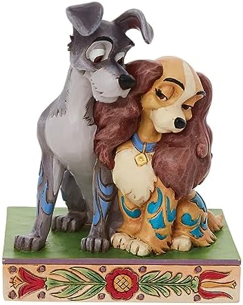 Enesco Disney Traditions by Jim Shore Lady and the Tramp Love Figurine, 4.5 Inch, Multicolor