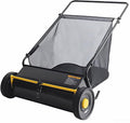 26-Inch Push Lawn Sweeper with 4-Brush System, Heavy-Duty Steel Frame, Height-Adjustable Leaf & Grass Collector, 7 Cu.ft. Mesh Bag, Ideal for Leaves, Grass, Yard & Garden Cleanup