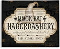 Stupell Industries Black Hat Haberdashery Halloween Sign Spooky Heirloom Quality