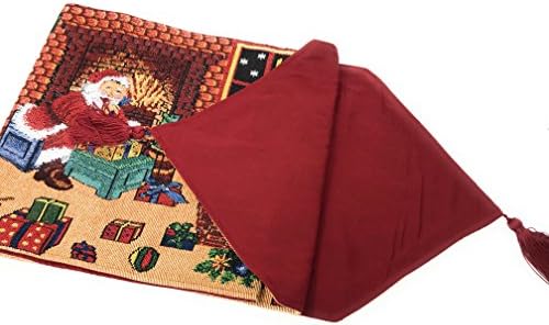Tache Home Fashion Last Minute Preparations Christmas Festive Holiday Decorative Tapestry Table Runners, 13x72 - Image 2