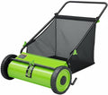 GarveeLife 21 Inch Push Lawn Sweeper with 4 Spinning Brushes, 3.5 Cu.ft Large Capacity Leaf Collector, Adjustable Height Grass Sweeper, All Terrain Lawn Leaf Debris Removal Tool for Yard Garden Patio | 3.5 Cu.ft Large Leaf Collector, Grass Sweeper, All...