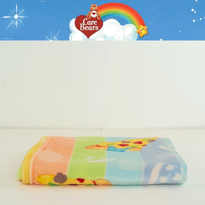 Care Bears Nostalgic Pizza Bedding Super Soft Cozy Plush Throw, 46 in x 60 in, (Officially Licensed Product) by Franco Collectibles