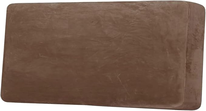 H.VERSAILTEX Velvet Stretch Individual Couch Cushion Cover Plush Cushion Slipcover for Loveseat Sofa Cushion Furniture Protector Seat Cushion Sofa Cover (1 Piece Sofa Cushion Cover, Caramel Cafe)