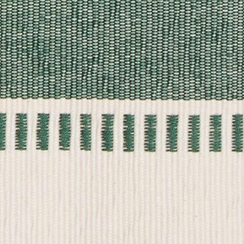 DII Dobby Stripe Table Runner, 13x72 Dark Green & Cream Background - Image 3