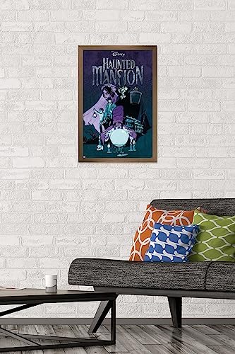Trends International Disney Haunted Mansion - Group Wall Poster, 14.72" x 22.37", Bronze Framed Version