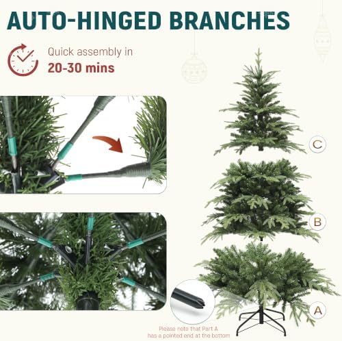 YITAHOME 6ft Prelit Pencil Green Aspen Fir Christmas Tree with Remote - Image 6