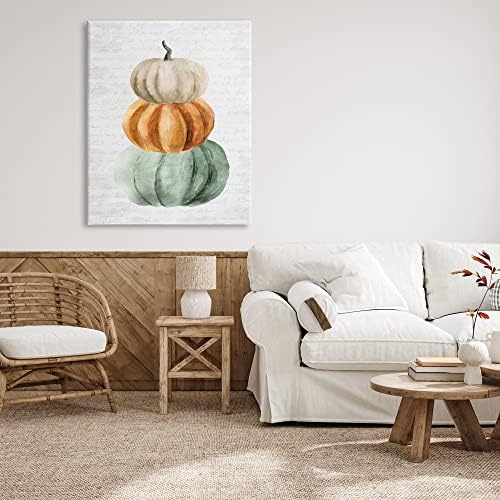 Autumn Pumpkins Cursive Words, 36 x 48 Inch Canvas Wall Art - Image 4