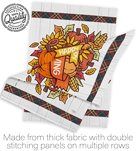 Breeze Decor Fall Tapestry Wood Dowel Set Rod Home Banner Textile Poster Flag Stand Pole Room Wall Scroll Hanging Pumpkins Grateful Thanksgiving Indoor Decor, Autumn Gifts Made in USA - Image 7