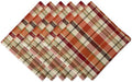 DII Thanksgiving & Fall Table Decoration Autumn Farmhouse Plaid, Napkin Set, 20x20, Pumpkin Spice Plaid, 6 Count by DII