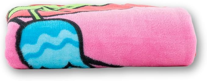Franco Super Mario Girl Princess Peach Gaming Kids Bedding Super Soft Plush Throw Blanket, 46 in x 60 in, (Officially Licensed Product)