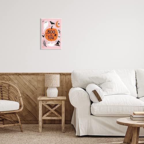 Halloween Ghost Bat Moon, 10 x 15 Inch Mounted Print on Wall Plaque