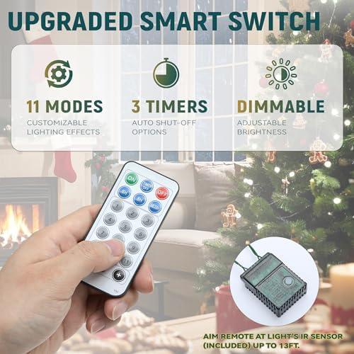YITAHOME 6ft Prelit Pencil Green Aspen Fir Christmas Tree with Remote - Image 5