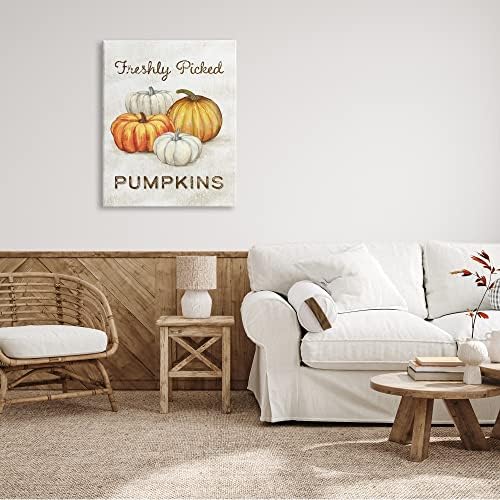 Stupell Industries Pumpkin Harvest Floral, 30 x 40 Inch Canvas Wall Art - Image 3