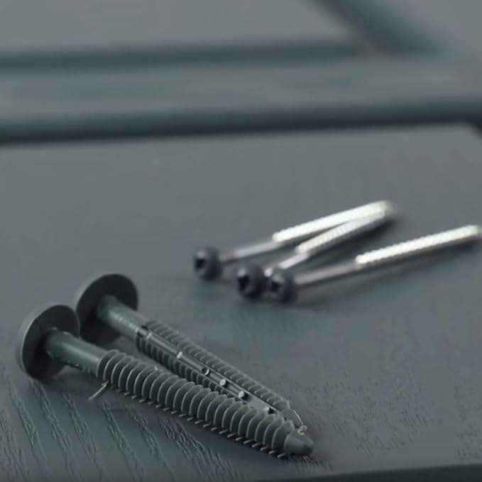 Ekena Millwork Lifetime Vinyl LL1S12X06700MB Standard Cathedral Top Center Mullion, Open Louver Vinyl Shutters, w/Installation Shutter-Lok's & Matching Screws (Per Pair), 12"W x 67"H, Midnight Blue