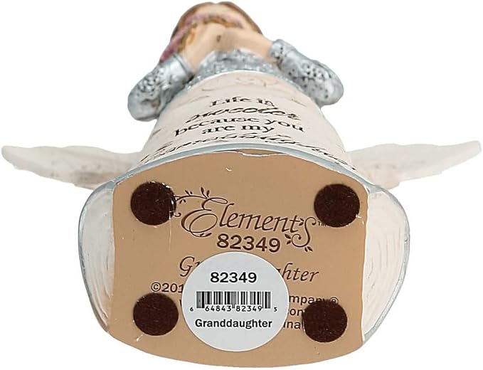 Pavilion Gift Company 82349 Granddaughter Angel Figurine, 5-1/2-Inch, Silver