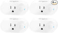 Sengled Smart Plug, S1 Auto Pairing with Alexa Devices, Energy Monitoring, Smart Outlet Remote Control, 15A Smart Socket, 1800W, Timer & Schedule, Bluetooth Mesh Smart Home, Hub Required, 4-Pack