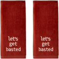 SKL Home Thanksgiving/Fall Let's Get Basted Hand Towel Set-2pc, Spice by SKLHomebySaturdayKnightLtd
