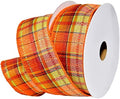 Morex Ribbon Autumn Splendor Fall Plaid, Orange, 1-1/2 in x 100 ft by MorexRibbon