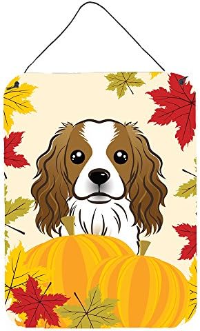 Caroline's Treasures BB2030DS1216 Cavalier Spaniel Thanksgiving Wall or Door Hanging Prints Aluminum Metal Sign Kitchen Wall Bar Bathroom Plaque Home Decor Front Door Plaque, 12x16, Multicolor by CarolinesTreasures