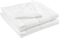 Madison Park Down Alternative King Size Blanket for Bed, Satin Trim, White | Lightweight Windom Blanket Premium 3M Scotchgard Moisture Wicking Treatment, OEKO TEX, Soft Bed Cover, All Season