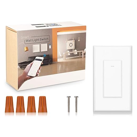 Smart Switch WiFi Wall Light Switch, Compatible with Alexa Google Home