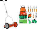 American Lawn Mower 1204-14 14-Inch Push Reel Lawn Mower Bundle with UKOKE 12-Piece Aluminum Hand Tool Gardening Kit