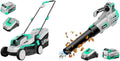 Litheli 20V 13" Cordless Lawn Mower & 20V Cordless 350 CFM 85 MPH Leaf Blower Bundle with Battery & Charger