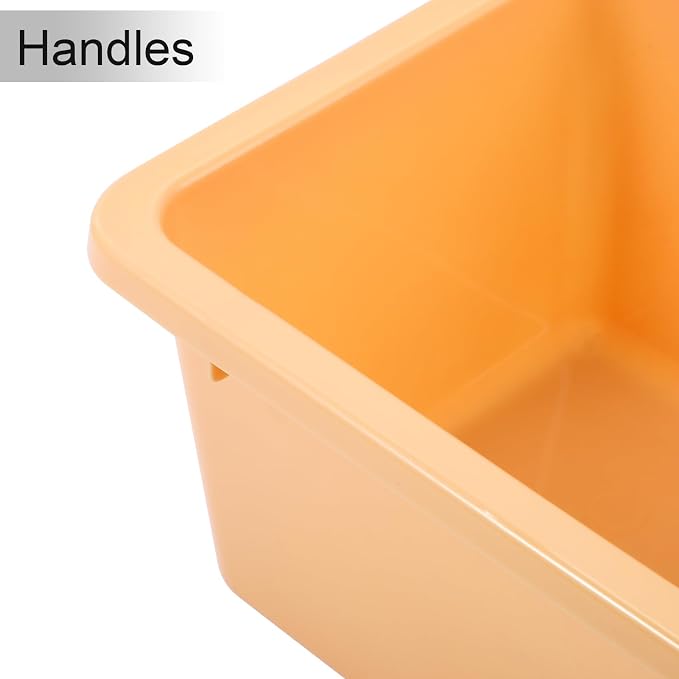 Zonon 12 Pcs Plastic Cubby Storage Bin Back to School Classroom Cubby Organization Storage Container with 1 Pack Self Adhesive Label for Office School Library(Macaron Color,11.61 x 7.68 x 4.92)