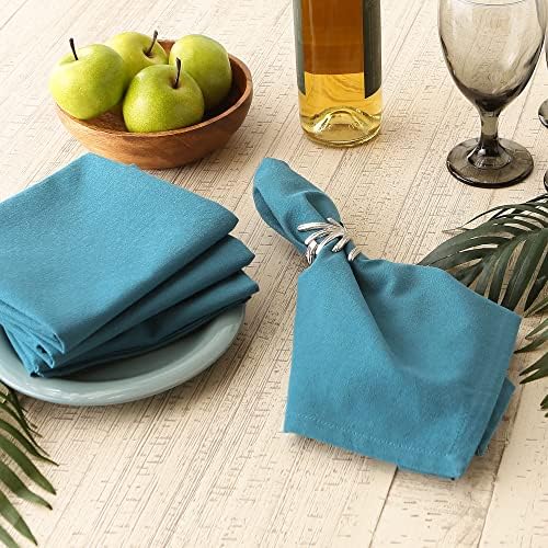 DII Solid Napkin Set Collection, 20x20, Teal, 6 Piece - Image 4