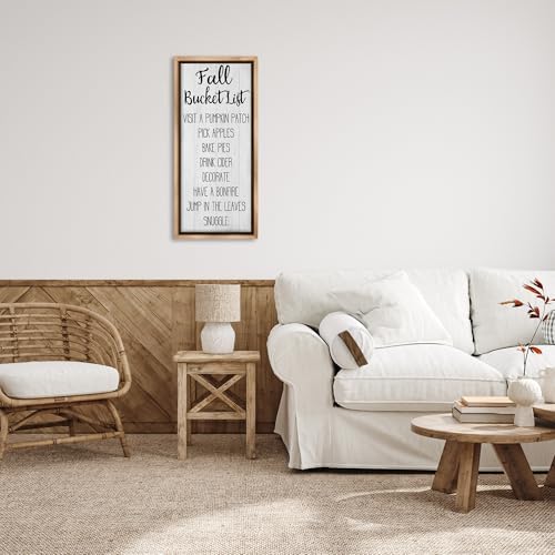 'Fall Bucket List Casual Sign'| Floating Frame Canvas Art - Image 3