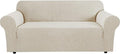 H.VERSAILTEX Stretch Sofa Covers for 3 Cushion Couch Covers Sofa Slipcovers for Living Room Feature Thick Checked Jacquard Fabric with Elastic Bottom, Sofa Large - Island Fossi
