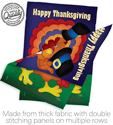 Breeze Decor Fall Tapestry Wood Dowel Set Rod Home Banner Textile Poster Flag Stand Pole Room Wall Scroll Hanging Pumpkins Happy Thanksgiving Turkey Indoor Decor, Autumn Gifts Made in USA - Image 7