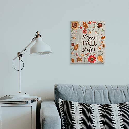 Happy Fall Y'all Autumn Border, 16 x 20 Inch Canvas Wall Art - Image 3