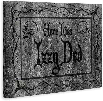 Stupell Industries Halloween Gravestone Humor, 16 x 20 Inch Canvas Wall Art