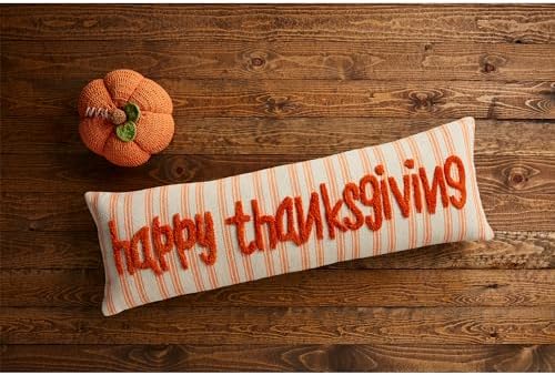Mud Pie Tufted Thanksgiving Long Pillow; 11" x 35" - Image 2