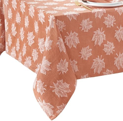 Falling Leaves Jacquard Tablecloth, Sienna - 60" W x 84" L by ElreneHomeFashions