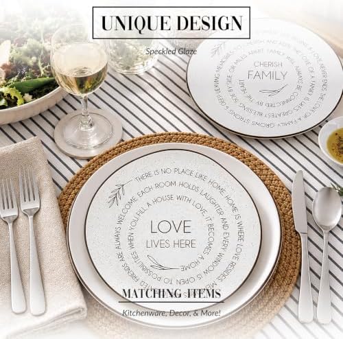 Pavilion Gift Company - Love Lives Here - 10.5" Serving Tray Platter Plate Thanksgiving Fall Serveware Friendship Family Housewarming Apartmentwarming - Image 4