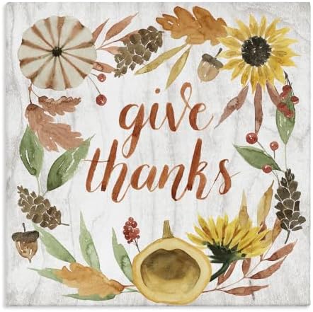 Stupell Industries Whimsical Thanksgiving, 30 x 30 Inch Canvas Wall Art by StupellIndustries
