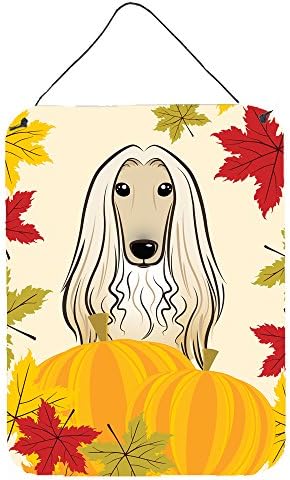 Caroline's Treasures BB2050DS1216 Afghan Hound Thanksgiving Wall or Door Hanging Prints Aluminum Metal Sign Kitchen Wall Bar Bathroom Plaque Home Decor Front Door Plaque, 12x16, Multicolor by CarolinesTreasures