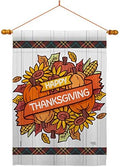 Breeze Decor Fall Tapestry Wood Dowel Set Rod Home Banner Textile Poster Flag Stand Pole Room Wall Scroll Hanging Pumpkins Grateful Thanksgiving Indoor Decor, Autumn Gifts Made in USA by Breeze+Decor