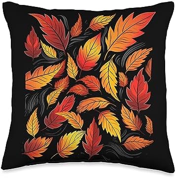 Autumn Leaves Autumn Season Thanksgiving Throw Pillow by Unknown
