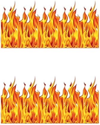 Beistle Flame Backdrop 2 Piece, Multicolored
