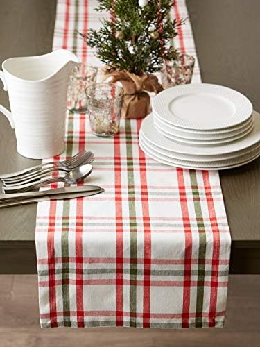 DII Jolly Christmas Tree Collection Holiday Table & Kitchen Décor, Table Runner, 14x72, Christmas Plaid - Image 4