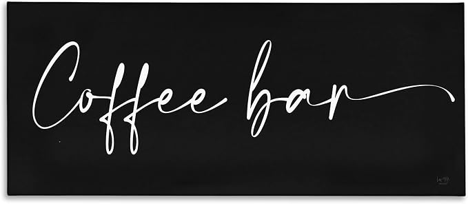 Stupell Industries 'Coffee Bar Classy Script'| Canvas Art | Stupell Industries | 30 x 13 Inches, Easy to Hang and Sturdy, Made in USA, by Lux + Me Designs