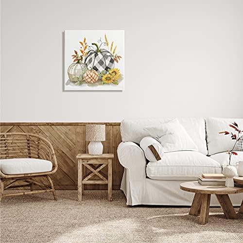 Stupell Industries 'Fall Patchwork Patterned Pumpkins', Canvas Art, 24 x 24 Inches, Easy to Hang and Sturdy, Made in USA, by Nan - Image 3