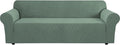 H.VERSAILTEX Stretch Couch Covers for Sofa 1 Piece Slipcovers for Couches 3 Seater Couch Cover Feature Thick Checked Jacquard Fabric with Elastic Bottom(Large Sofa 90"-100" Wide, Loden Frost)
