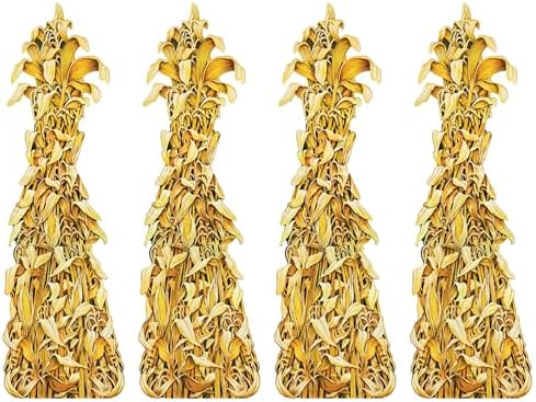 Beistle Corn Stalk Cutouts 4-Pack Double-Sided Fall Wall Decorations for Thanksgiving and Autumn Parties, Harvest-Themed Photo Backdrops and Seasonal Home Décor, 5’ by Beistle