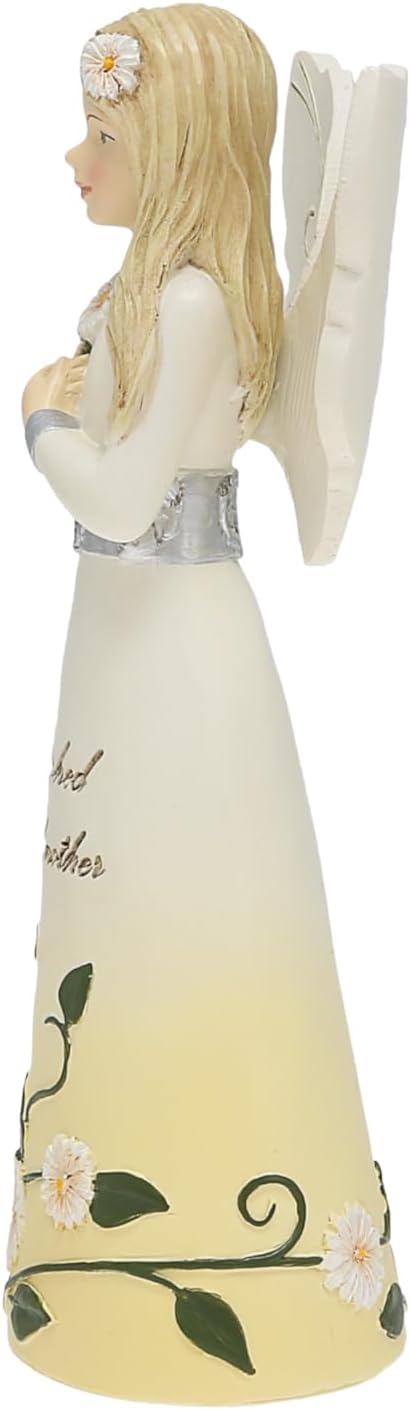 Pavilion Gift Company - Cherished Grandmother - 5" Angel Figurine Floral Spring Home Decor Grandma Nana Mimi Granny Gigi Present from Granddaughter Grandson Grandkids